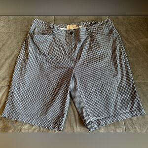 Talbots Blue Patterned Women's Bermudas Size 16W Inseam 11”
